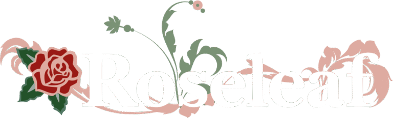 website logoRoseleaf white CMYK 02 768x232